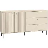 Petits-meubles Buffet Nova mit 3 Schubladen und 2 Türen, Beige, 160cm