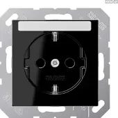 JUNG Steckdose 1f sw glz A UP m.BS IP20 BSF A1520BFKINASW