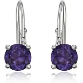 JVD Gentle silver earrings with purple zircons SVLE0620XH2F100