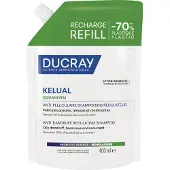 Ducray , Kelual Squanorm, Haarbehandlungsshampoo, gegen Schuppen, fü r Kopfhaut mit fettigen Schuppen, Nachfü llpackung, 400 ml