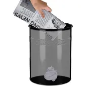 Hjh OFFICE CLEAN III 15L - Mülleimer Schwarz