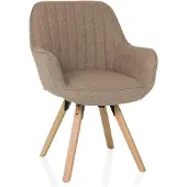 Hjh LIVING Polsterstuhl mit Armlehnen SCANDI SOFT Stoff Esszimmerstuhl Küchenstuhl Stuhl gepolstert
