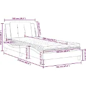 vidaXL Bettgestell ohne Matratze "Zadar" Schwarz 100x200 cm Kunstleder