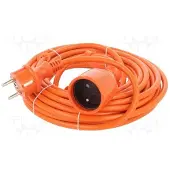 KEL Gartenverlängerungskabel 1-fach mit 10m 16A IP44 orange (W-96983)