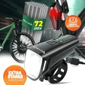 MIVELO Fahrradlicht Set "SMART" 100 Lux + Speichenreflektoren - Neu,Zubehör