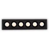 Ideal Lux Einbauleuchte Lika, modernes Design, Aluminium, Schwarz, LED, 10W, 3000K, Schutzart IP20