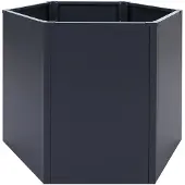 Mendler Hochbeet MCW-P64, Metallhochbeet Gemüse-/Pflanzbeet Blumenkasten Pflanzkübel Garten Stahl 77x100x88cm anthrazit