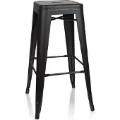 Hjh OFFICE Barhocker VANTAGGIO HIGH Metall Hocker bis 150 kg belastbar Sitzhöhe 77 cm