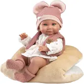 Llorens 73816 New Born baby girl - realistisches Baby mit Körper aus Vollvinyl - 40 cm