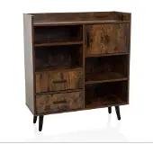 Hjh LIVING Kommode mit 2 Schubladen MYRDAL Sideboard Schrank 90.0 x 80.0 x 30.0 cm
