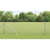 vidaXL Geschweißter Drahtzaun mit Stacheln 25 x 0,6 m Verzinkter Stahl