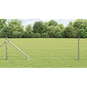 vidaXL Euro-Zaun mit Stacheln 10 x 0,6 m Verzinkter Stahl Silber Netz