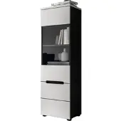 Inn.Furn VITRINE weiß, grau, Vitrinenschrank hängend / stehend 36 cm
