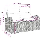 vidaXL Gartensofa-set 9 stk. Schwarz Poly-Rattan