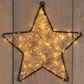 Annas collection Stern Metall 100 LED 26 cm klassisch warm