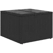 vidaXL Gartensofa-set 8 Stk. 7-Sitzanzahl Schwarz Poly-Rattan