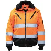 Korntex Hi-Vis Piloten-Jacke Orange, Grösse XS