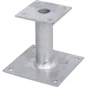 GAH Alberts Alberts Pfostenträger, Stahl, feuerverzinkt, zum Aufschrauben, 5mm