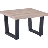 SIT Möbel Couchtisch | 60 x 60 cm | 40 mm Platte MDF Sonoma Eiche Holzoptik | Gestell Metall | B 60 x T 60 cm H 40 cm | 19000-33 | Serie COUCHTISCH