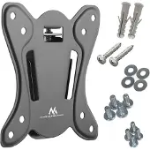 Macleans MC-715 Wandhalterung für LCD LED Plasma TV 13 bis 27 Zoll Max 25kg Neigbar Schwarz VESA 75x75 100x100