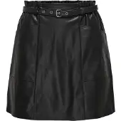 ONLY Rock aus Kunstleder Heidi 15229099 Schwarz Regular Fit