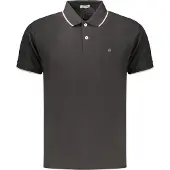 Coveri Moving Schickes Herren-Kurzarm-Poloshirt in Schwarz mit feinen Details