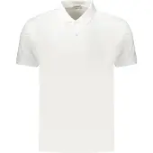 Coveri Moving Elegantes Herren Poloshirt Weiß - Kurzarm, Stickerei, 2 Knöpfe