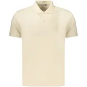 Coveri Moving Elegantes Kurzarm-Polohemd für Herren in Beige mit Stickerei