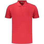Coveri Moving Elegantes Herren-Kurzarm-Poloshirt in Rot mit Stickerei und Logo