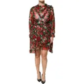 Dolce&Gabbana Blumendruck Mini-Kleid mit Rüschen