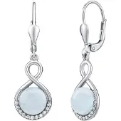 Silvego Silver earrings with natural Aquamarine JST14710AQ