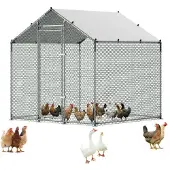 Vevor Hühnerstall 2x2x2 m Begehbarer Hühnerauslauf mit Abdeckung