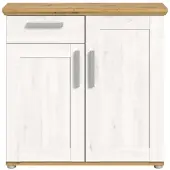Inn.Furn Kommode "Mirano" in weiß Lärche und Eiche Artisan Landhaus Sideboard 95 cm