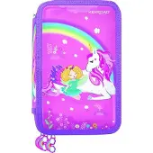 Keyroad Federmäppchen, Ausgestattet, Federtasche mit Inhalt 3-Kammer, 52 Element