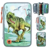 Depesche Dino World 3-Fach Federtasche LED T-Rex