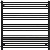 Mert Radiator Badheizkörper Schwarz matt 1000 x 1000 mm – Handtuchheizkörper mit Seitenanschluss, Anschluss 900 mm, 873 Watt, ohne Heizstab