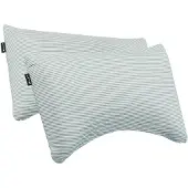 Cloudpillo Plus 2er-Pack gestreifte Kissenbezüge - Chocolate brown