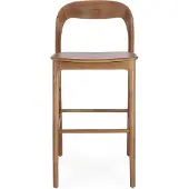 Natur24 Barhocker Miley 51.5 x 102 x 48 cm Teakholz Natur