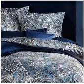 TRAUMSCHLAF Mako-Satin Bettwäsche Modern Classic Heerlen indigo 200x220 cm + 2x 80x80 cm
