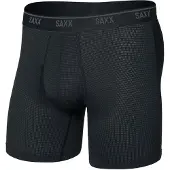 Saxx - Quest Quick-Dry Mesh Boxer Brief Fly 6'' - Kunstfaserunterwäsche Gr M schwarz
