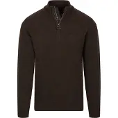 Barbour Herren Pullover & Cardigans Holden Half Zip Knitted Jumper Knitwear - Bruin - Größe L