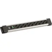 Bachmann CONNECTUS 9xCEE7/3, 1xSchalter 2,0m CEE7/7 Grau