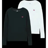 Levi's Levis Langarmshirt "LS 2 Pack Tee" Packung, 2 Stk. mit Batwing Logo-Stickerei