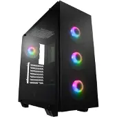 FSP CMT512, Midi Tower, PC, Schwarz, ATX, micro ATX, Mini-ITX, SECC, Gehärtetes Glas, Multi