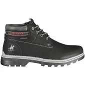 U.s. polo assn. Schwarze Herrenstiefeletten mit Schnürung und Kontrastdetails