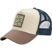 Mustang Trucker Cap "Hunter", Damen, weiß (braun, sanftes weiß), Materialmix, mehrfarbig, Caps Trucker Cap, mit Netzeinsatz, größenverstellbar, mehrfarbig
