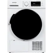 Heinner HHPD-M9G5PBKD++, Freistehend, Frontlader, Wärmepumpe, Weiß, Drehregler, Berührung, Tasten, Rechts