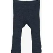 Mikk-Line Leggings Kind Merinowolle, Melange Blue Nights, 104