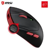 MSI Forge Gm340 Wireless Black, Beidhändig, Optisch, RF Wireless + Bluetooth, 12000 DPI, 1 ms, Schwarz