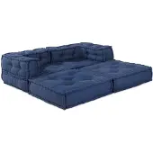 vidaXL Modulare Sofagarnitur 2 stk. Stoff Indigo 140 x 70 x 56 cm